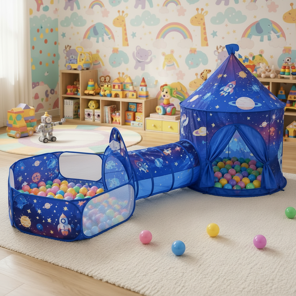 Galaxy Castle Babies Play Tent With Tunnel