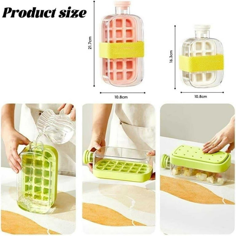 2in1 Ice Cube Water Bottle And Tray With Lid