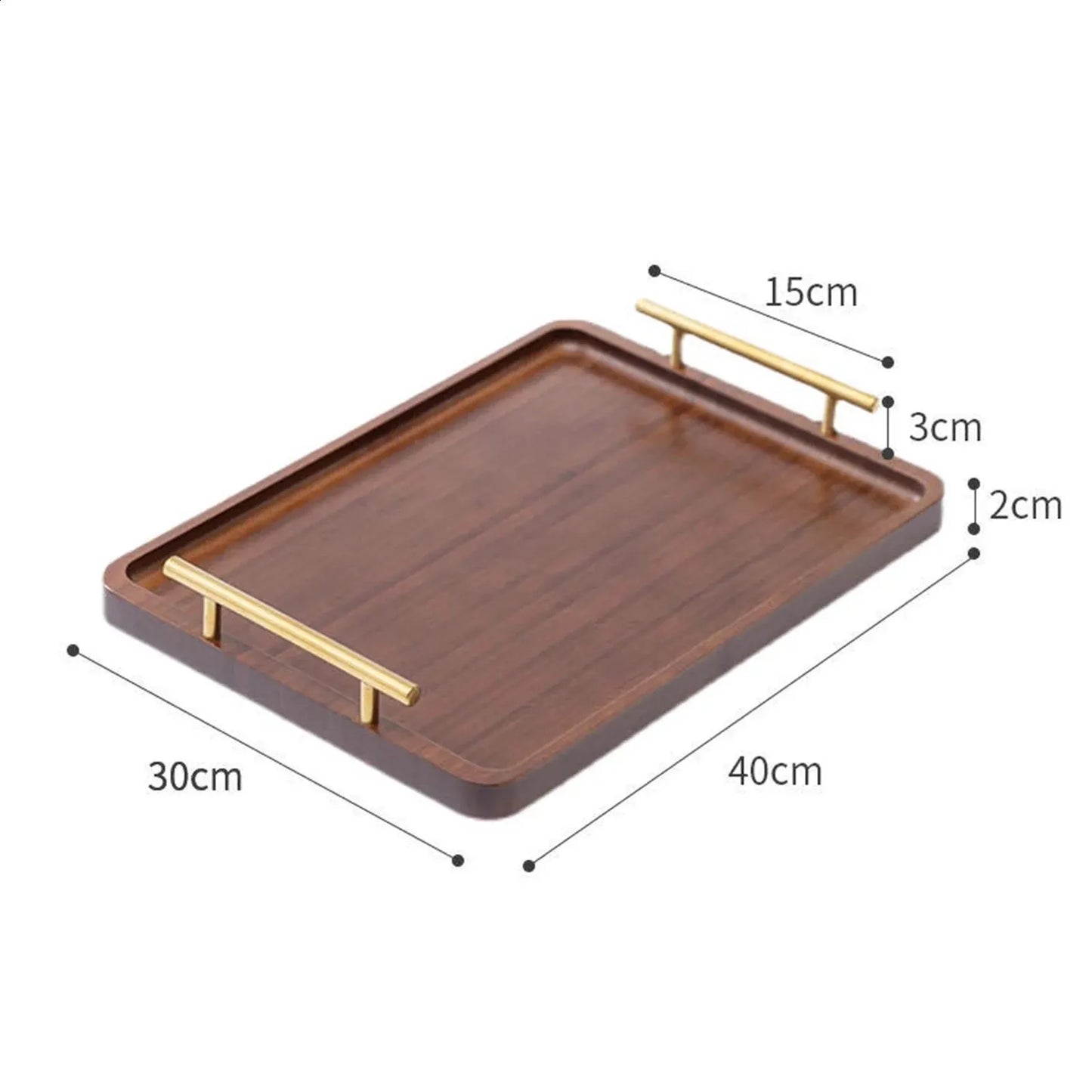 Elegant Serving Wooden Tray Set (3 Piece Set)