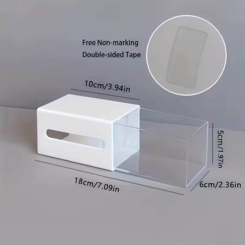 Multipurpose Wall Mounted Punch Free Dual Opening Storage Box (1-Piece)