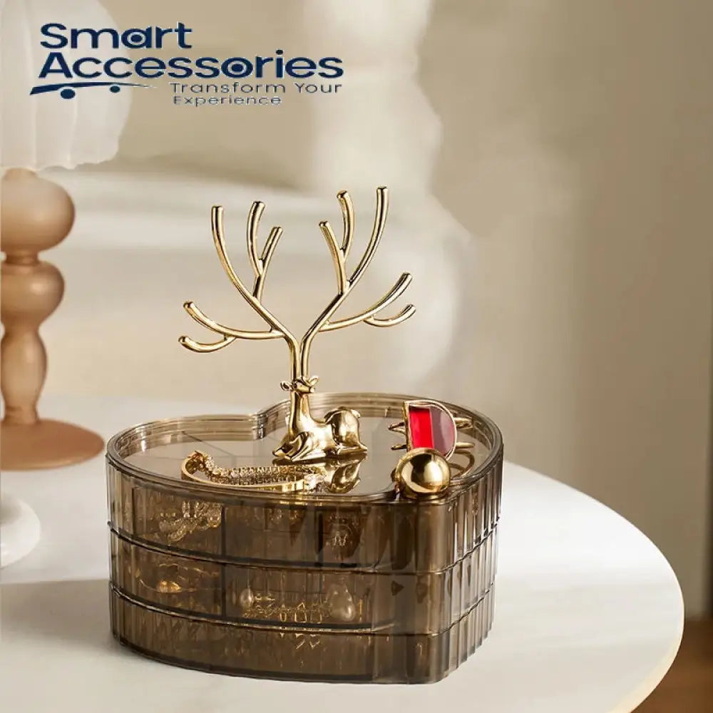 Rotatable Heart Shape Jewelery Organizer