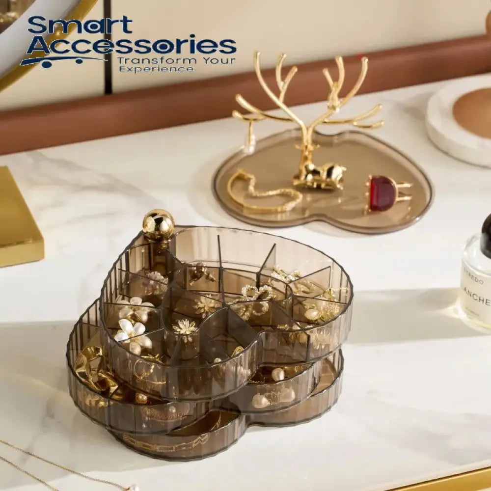 Rotatable Heart Shape Jewelery Organizer