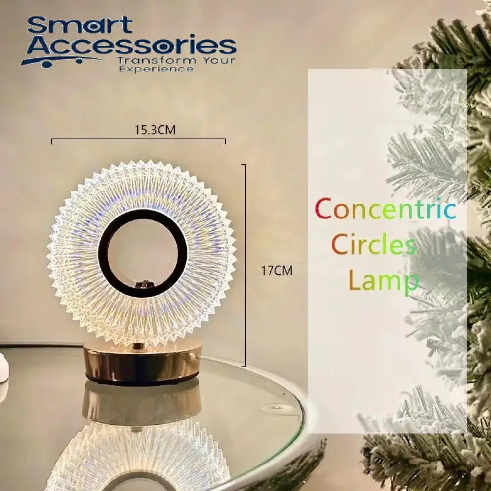 Round Touch Control Crystal Rechargeable Table Desk Lamp