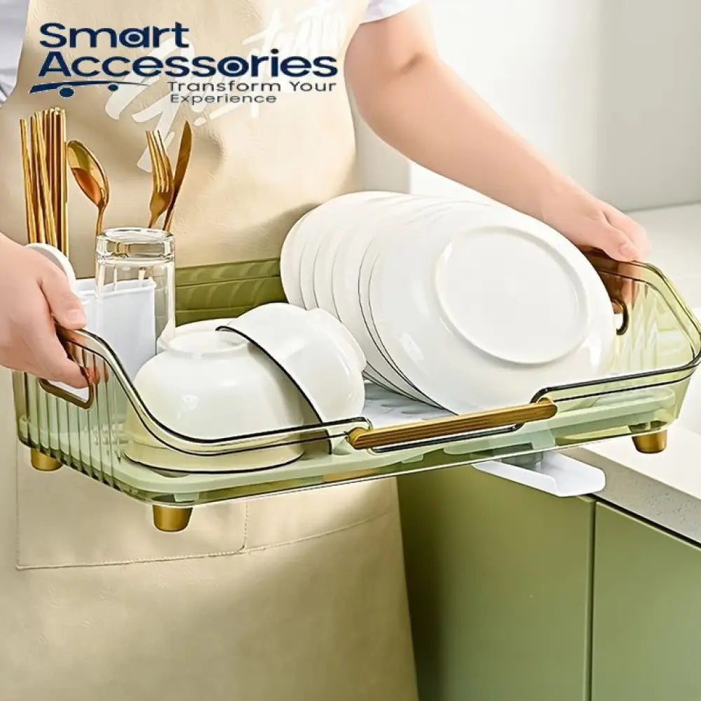 Transparent Acrylic Dish Drainer Rack