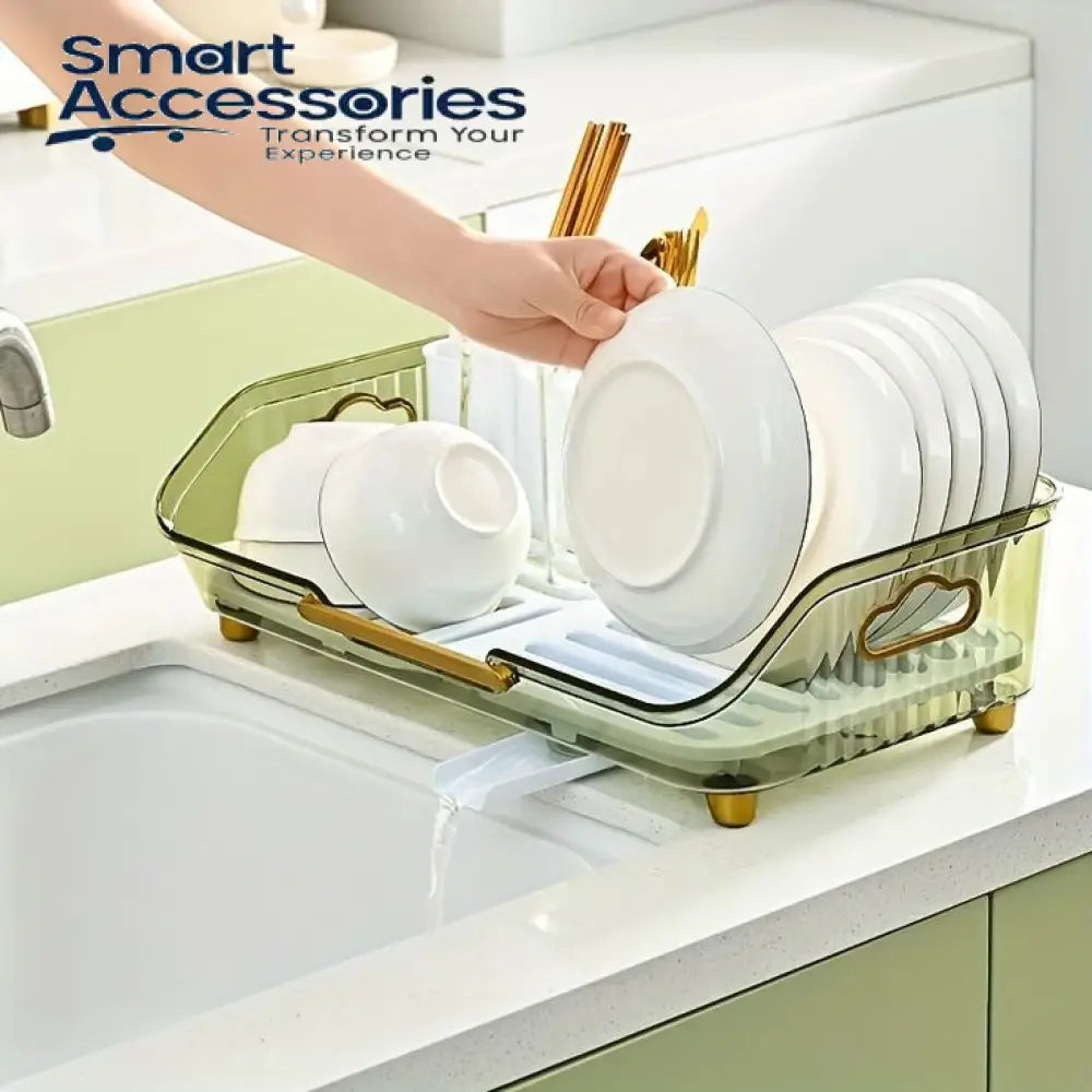 Transparent Acrylic Dish Drainer Rack