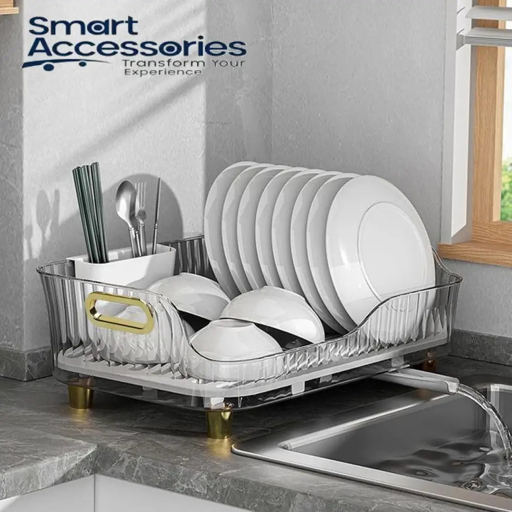Transparent Acrylic Dish Drainer Rack