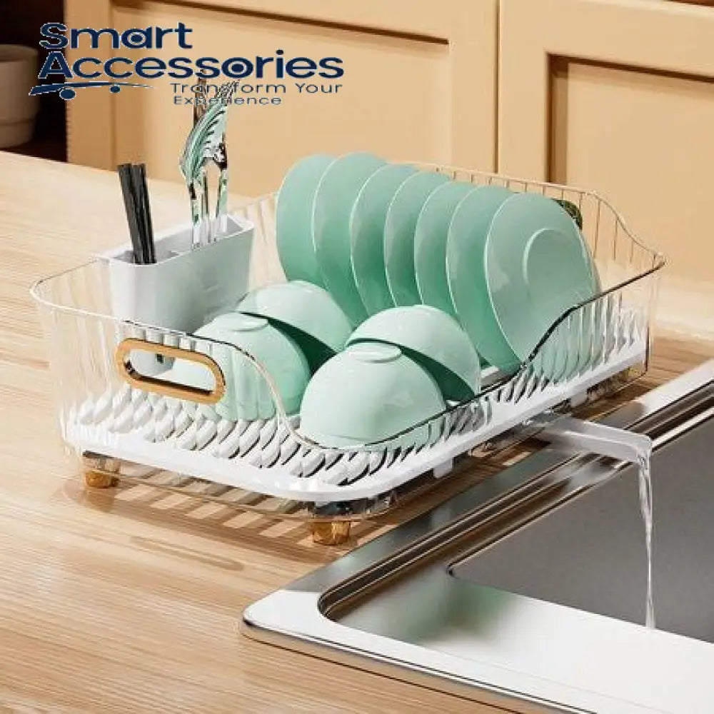 Transparent Acrylic Dish Drainer Rack