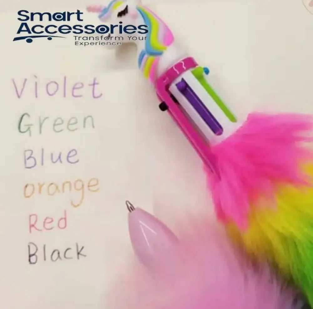 Unicorn Feather Ball Point Pen Plush Cute Multicolor Office Signature Romantic Stationery Gift