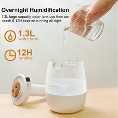 USB Dual Nozzle Silent Digital Humidifier