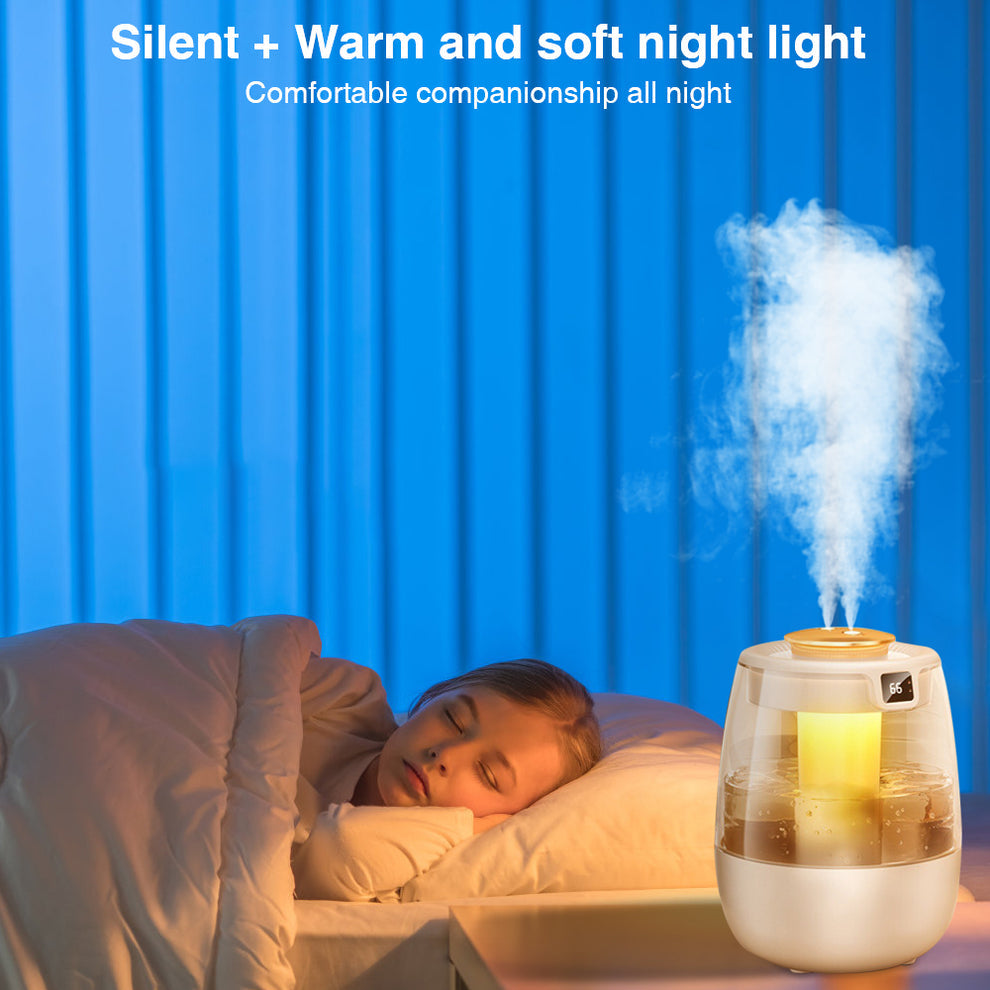 USB Dual Nozzle Silent Digital Humidifier