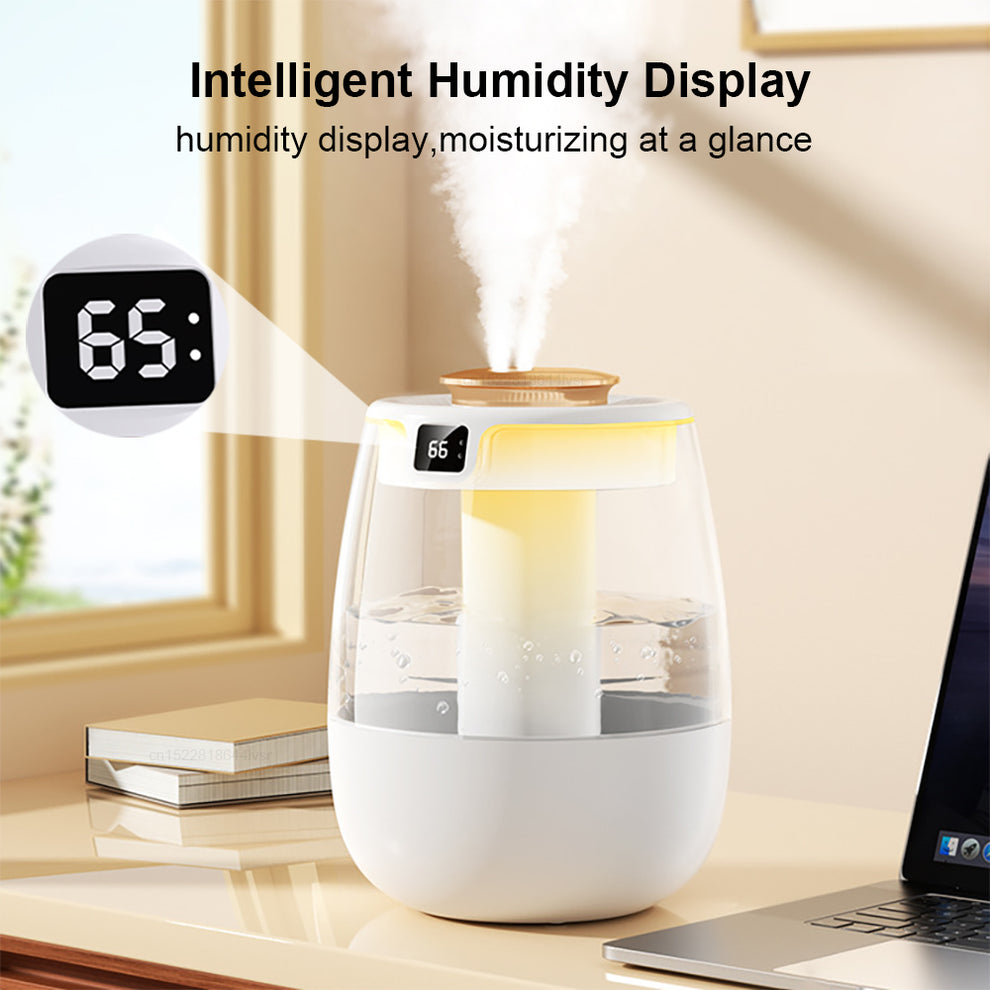 USB Dual Nozzle Silent Digital Humidifier