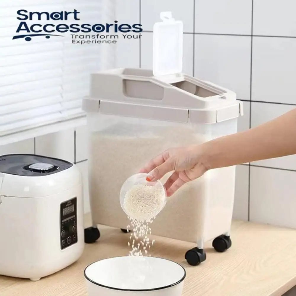 10Kg Rice Storage Container With Wheels – Smart Accessories PK