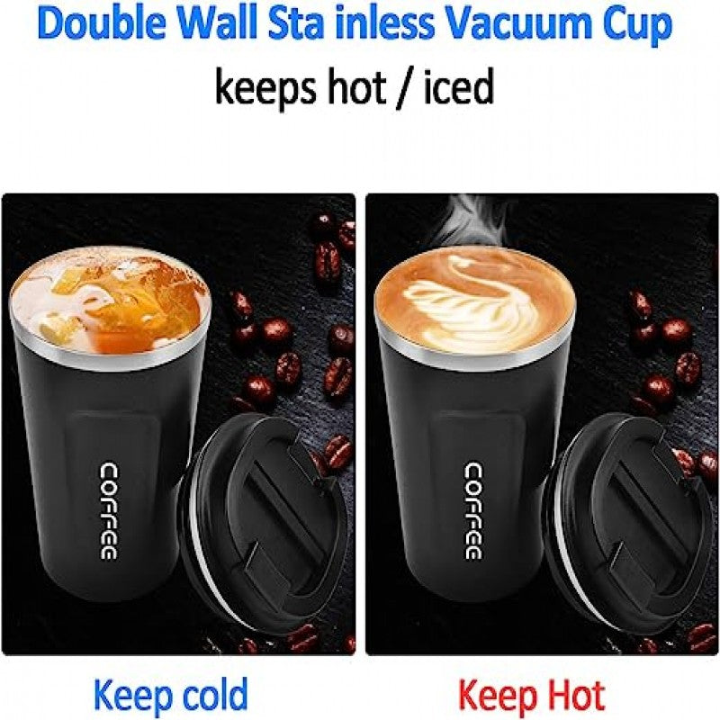 Coffee Travel Mug Spill Proof With Lid - Thermos Cup For Keep Hot/Ice Coffee,Tea
