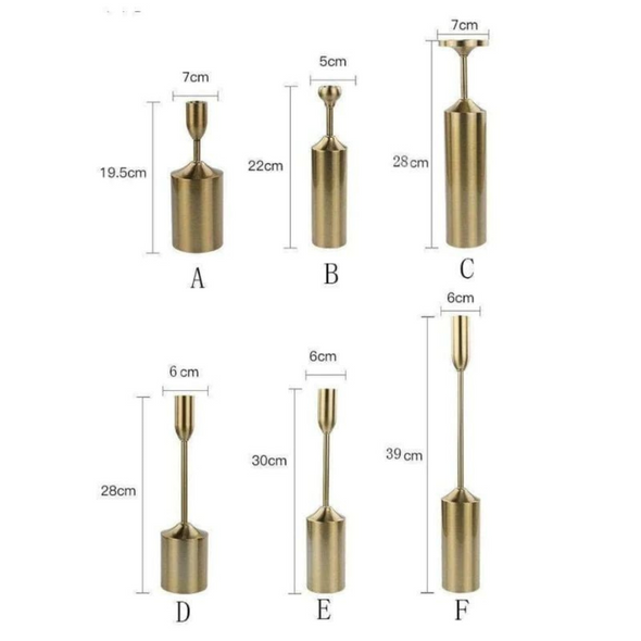 Set of 6 Metal Decorative Candle Holders