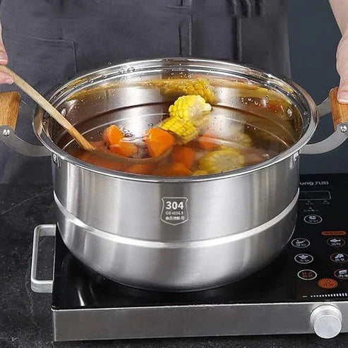 Steamer pot, Soup pot, Hot pot stainless steel