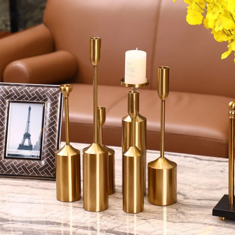 Set of 6 Metal Decorative Candle Holders