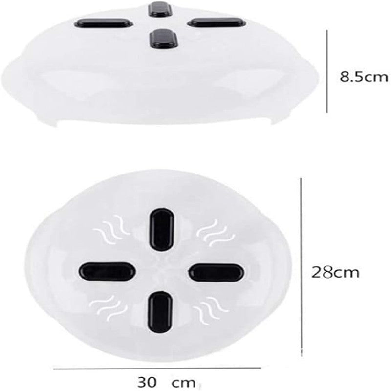 Microwave Plate Cover - Magnetic Hover Function Microwave Lid Food Cover with Steam Vents 11.8 Inch