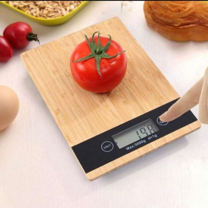 Wooden Digital Scale With LCD Display