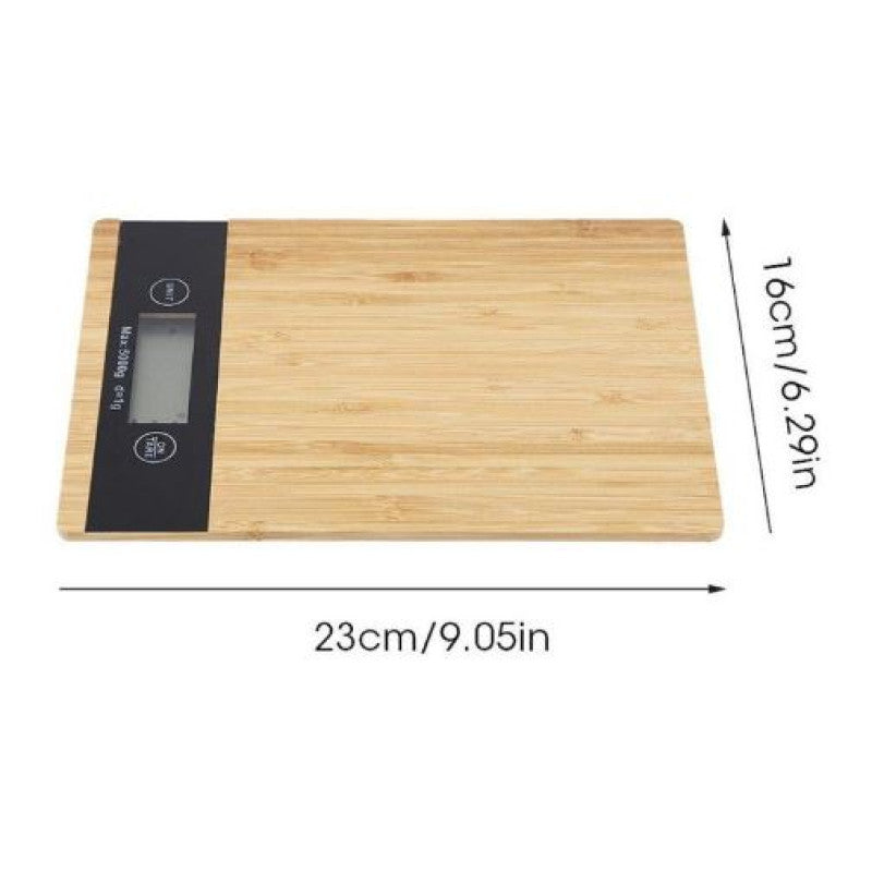 Wooden Digital Scale With LCD Display