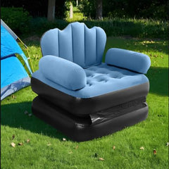 Inflatable Sofa Bed, Stable Dual-use Inflatable Sofa Bed, Multifunctional PVC Flocked Portable for Camping