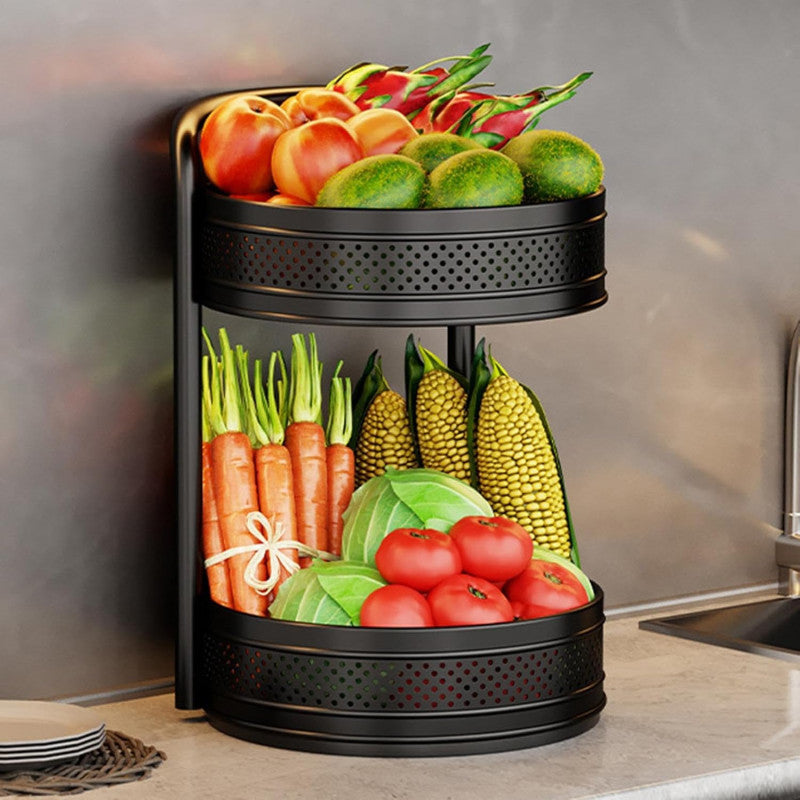 Double Layer Rotating Spice Rack, 360° Rotating Spice Holder