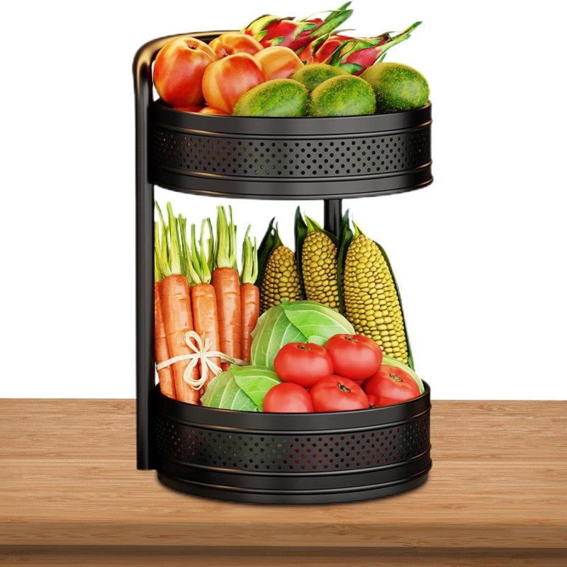 Double Layer Rotating Spice Rack, 360° Rotating Spice Holder