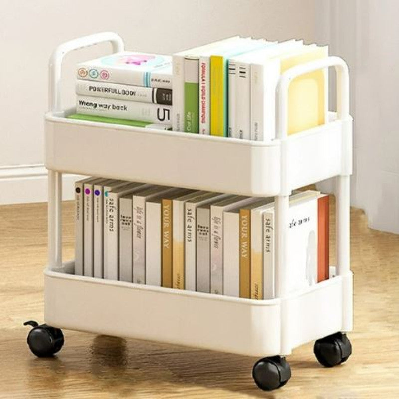 Storage Trolley, Mobile Rolling Utility Cart with Wheels, for Kitchen, Bathroom, Laundry Room, Bedroom