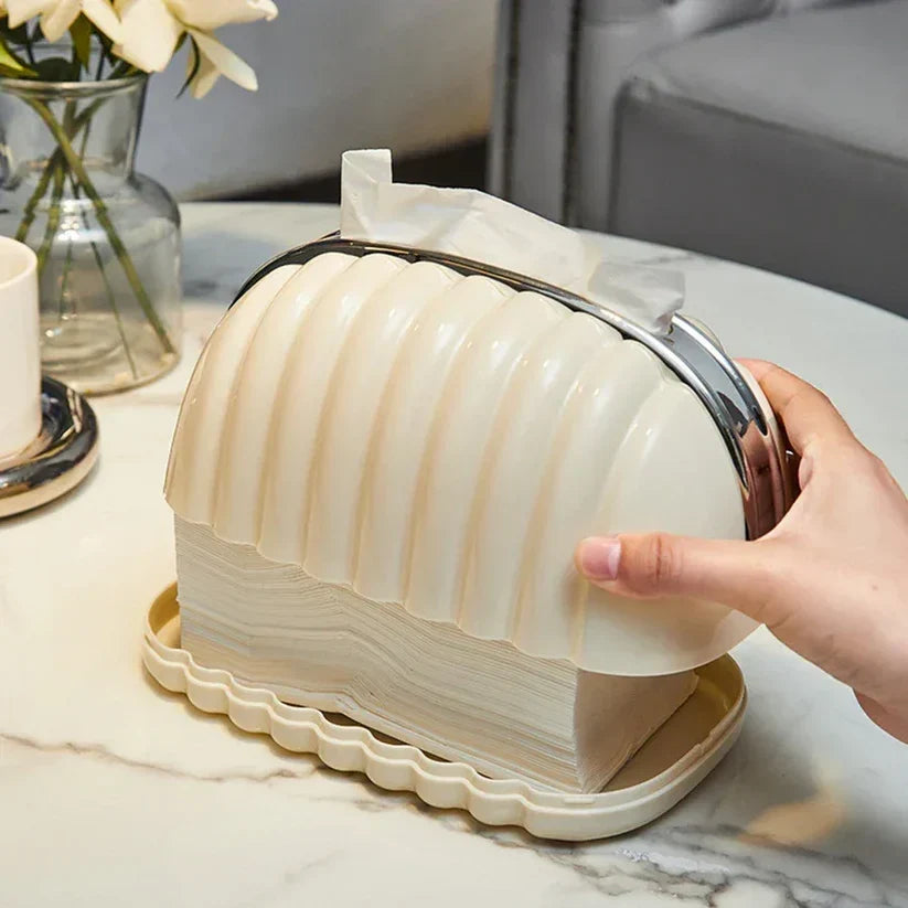 Shell Tissue Box Holder – Decorative & Elegant Design