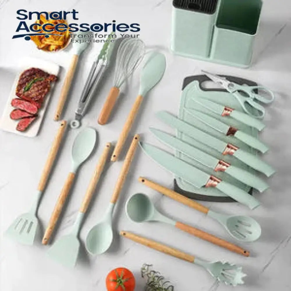 19-Pieces Silicone Kitchenware Utensils Set