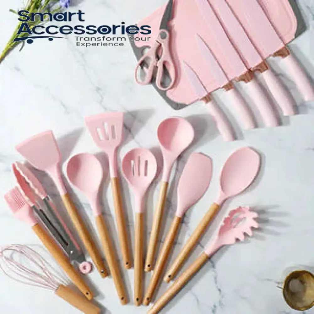 19-Pieces Silicone Kitchenware Utensils Set