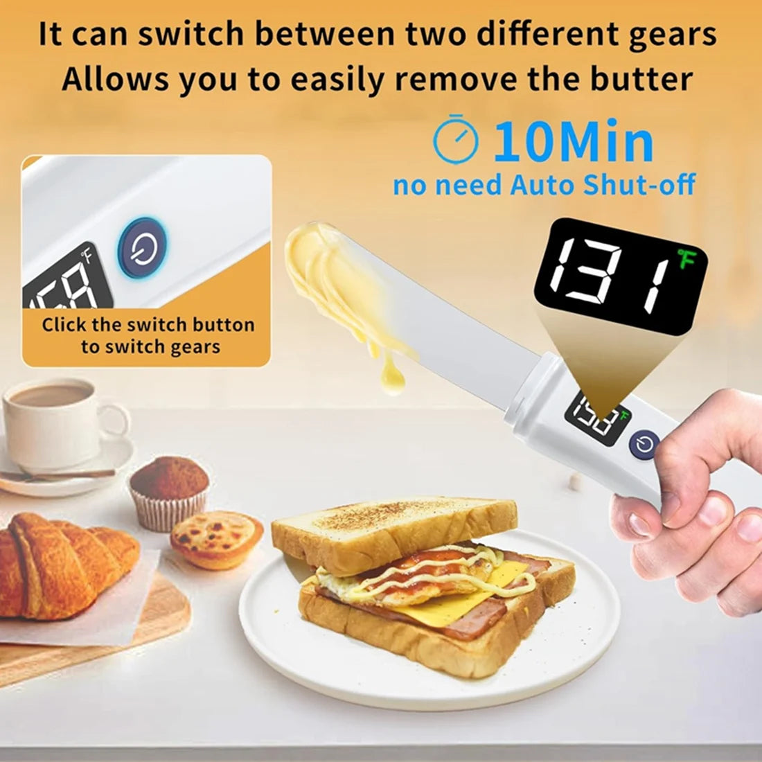 Electric Heated Butter Knife – Multipurpose Spread Cutter for Butter, Cheese & Jam