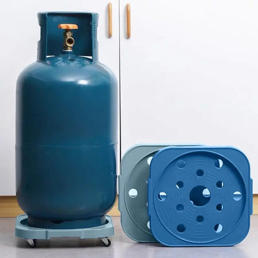 Movable LPG Cylinder Stand – 360° Rotating Wheels