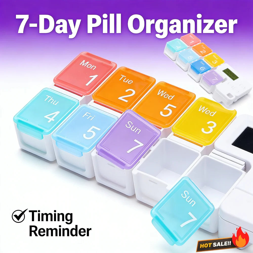 SmartPill™ 7-Day Digital Medicine Organizer with Reminder