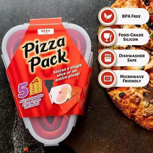Reusable Pizza Storage Box with 5 Trays – Kitchen Organizer