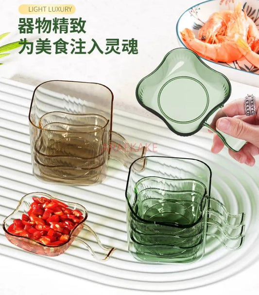 "6-Piece Luxury Glass Handle Bowls Set – Multi-Purpose Serving Dishes"