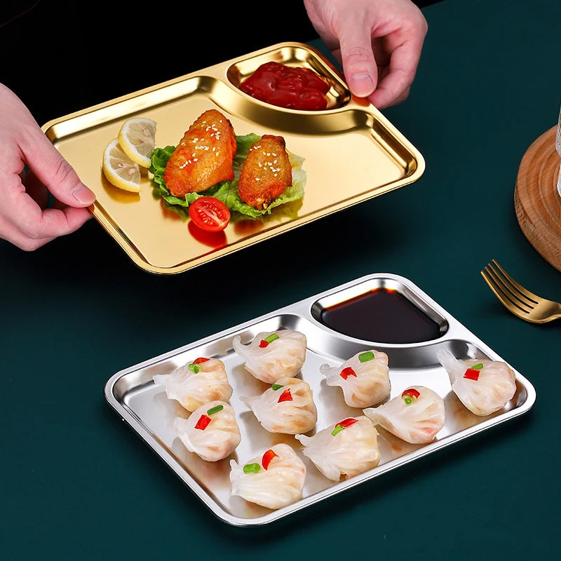 Stainless Sauce & Snack Plate