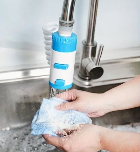 Multi-Functional Faucet Extender – 360° Flexible Kitchen & Bathroom Tap Attachment