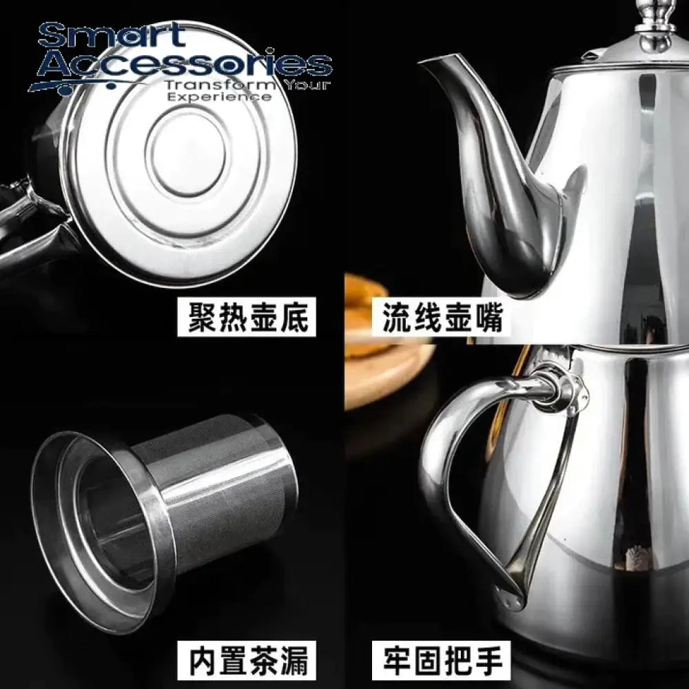 2.0L Stainless Steel Kettle Tea Pot (Only Silver)