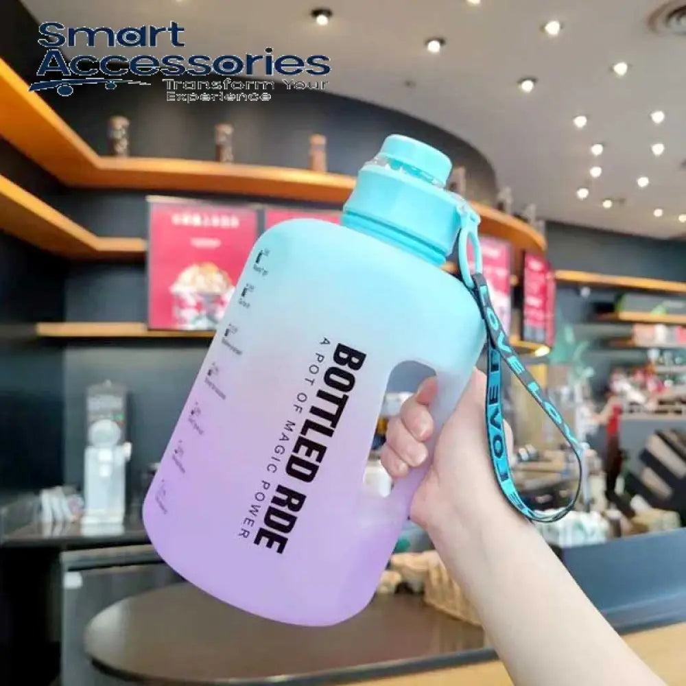 2.2L Large Capacity Travel Motivational Water Bottle With Time Marker