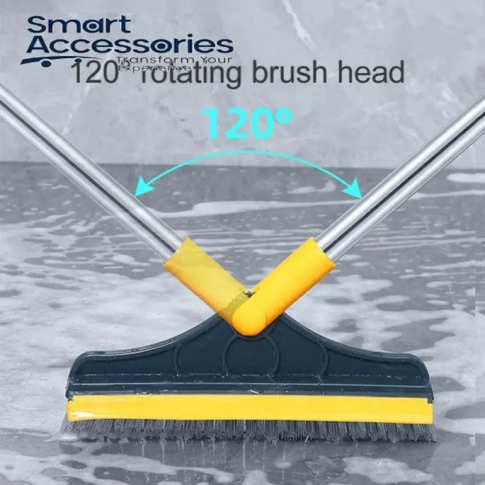 2 In 1 Floor Scrub Brush Rotating With Long Handle