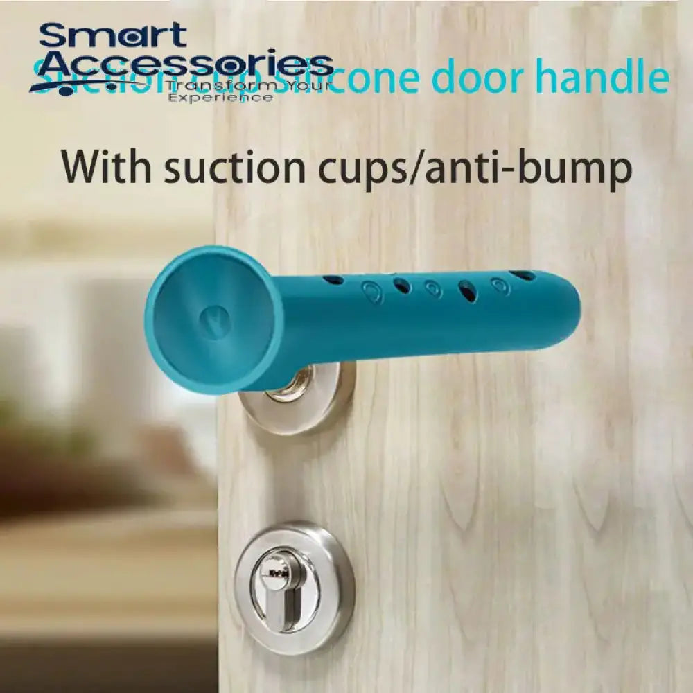 2 In 1 Silicon Door Knob Cover Anti-Collision Pad Noiseless Suction Cup Doorknob