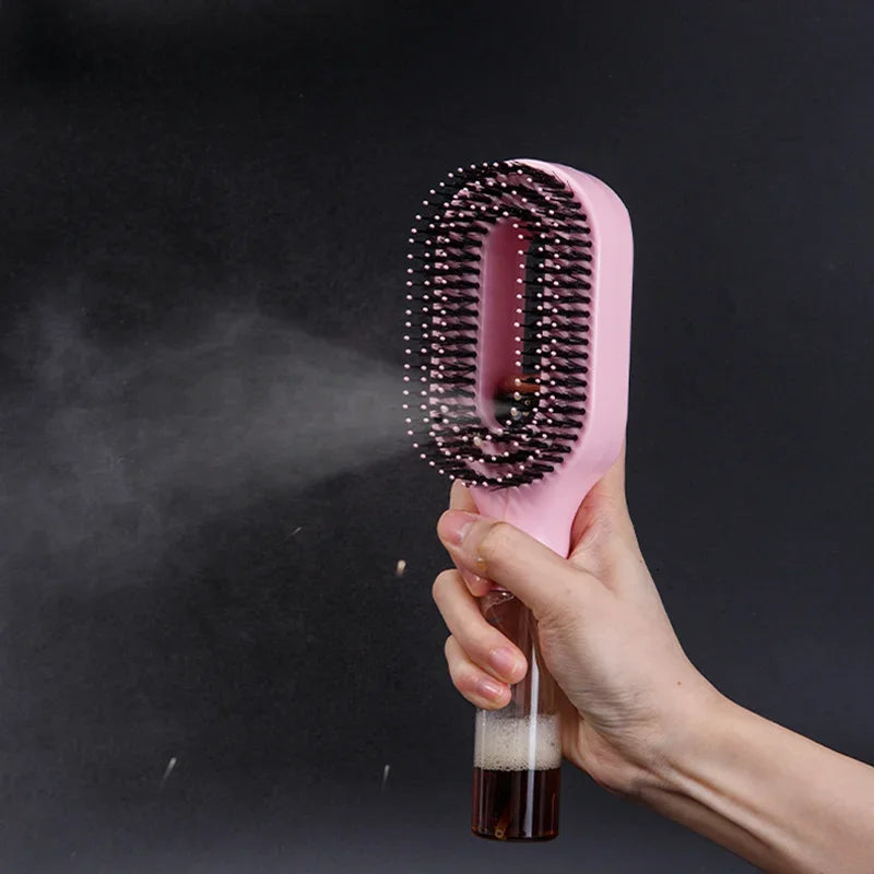 2-in-1 Fine Mist Spray Hair Brush with Refillable 55ml Bottle