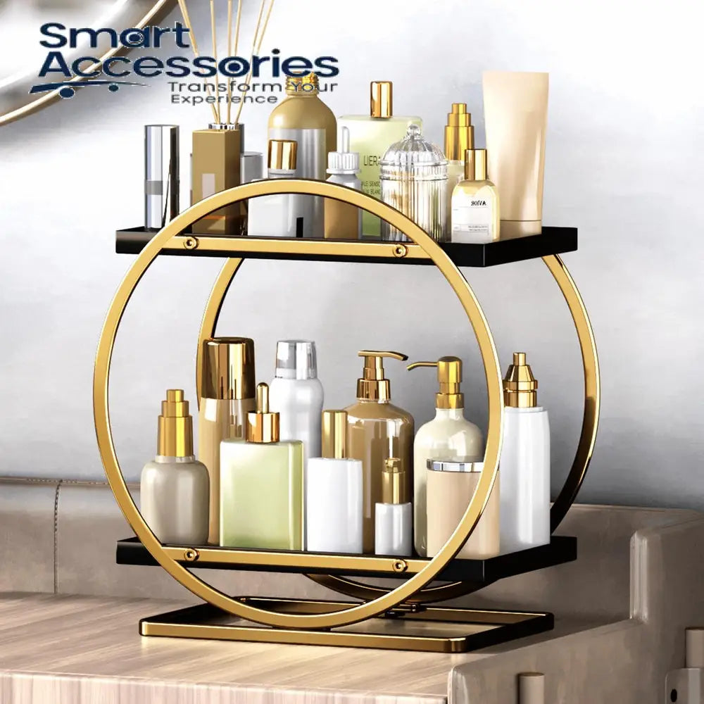 2 Tier Metal Perfume Skincare Cosmetics Organizer Rack