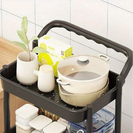 Plastic Trolley Cart Organizer for Kitchen Dining Living Room - 4 Layer