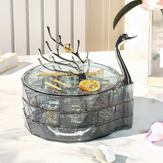 Swan Luxe Rotating Jewelry Organizer
