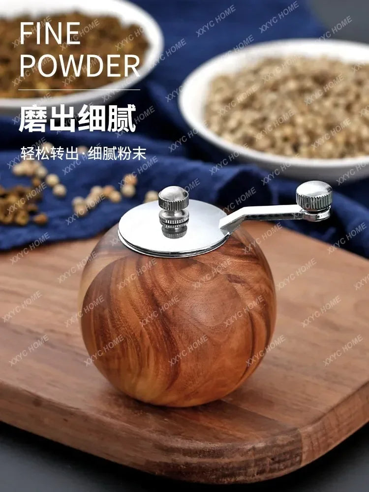 Wood Salt Pepper Mill Hand Operated Mini Ceramic Core Grinder Pepper And Salt Shakers