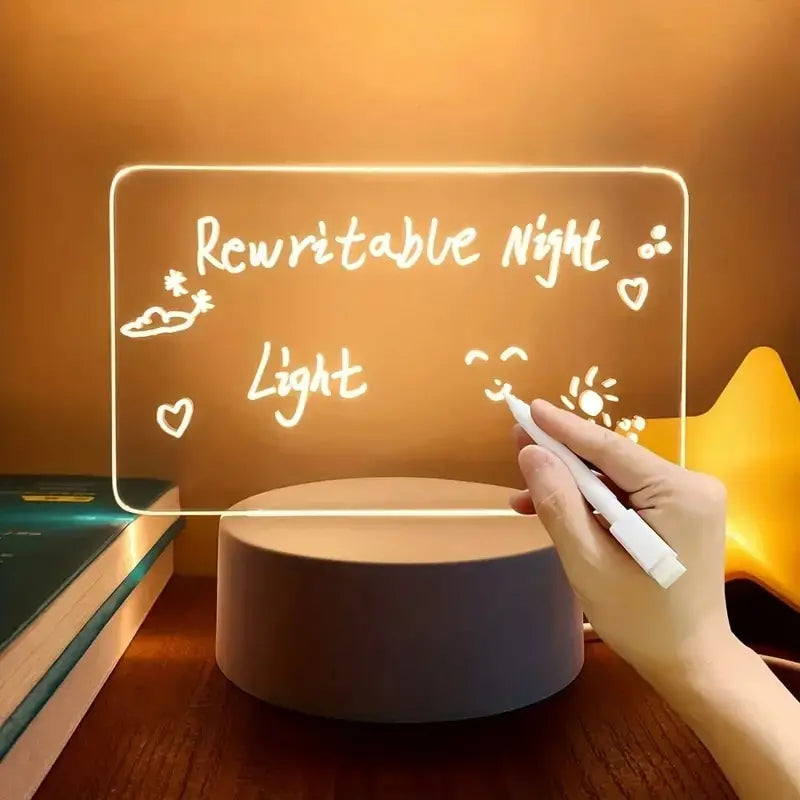 GlowWrite LED Message Board – Rewritable Night Lamp