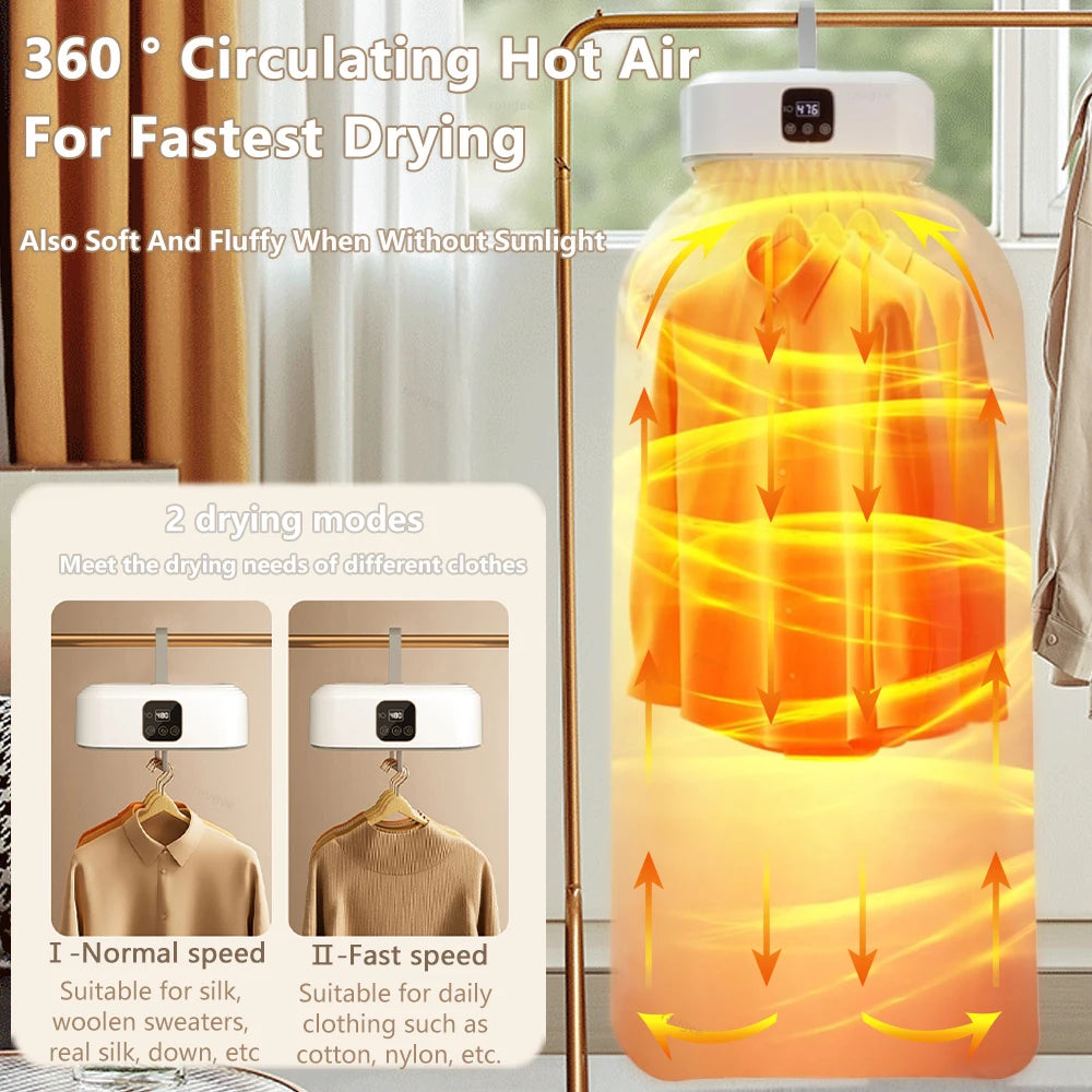 DryPro™ Portable Hot Air Clothes Dryer Bag