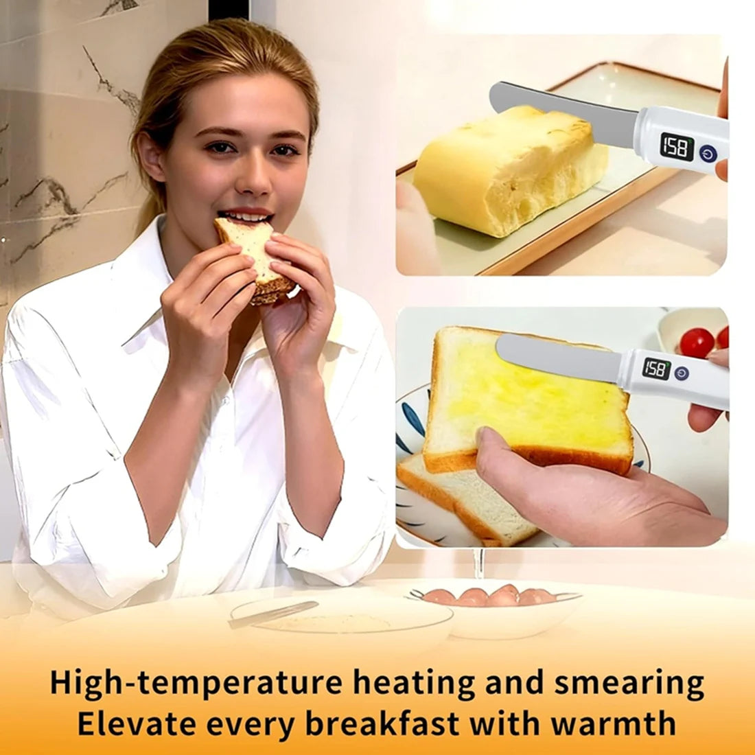 Electric Heated Butter Knife – Multipurpose Spread Cutter for Butter, Cheese & Jam