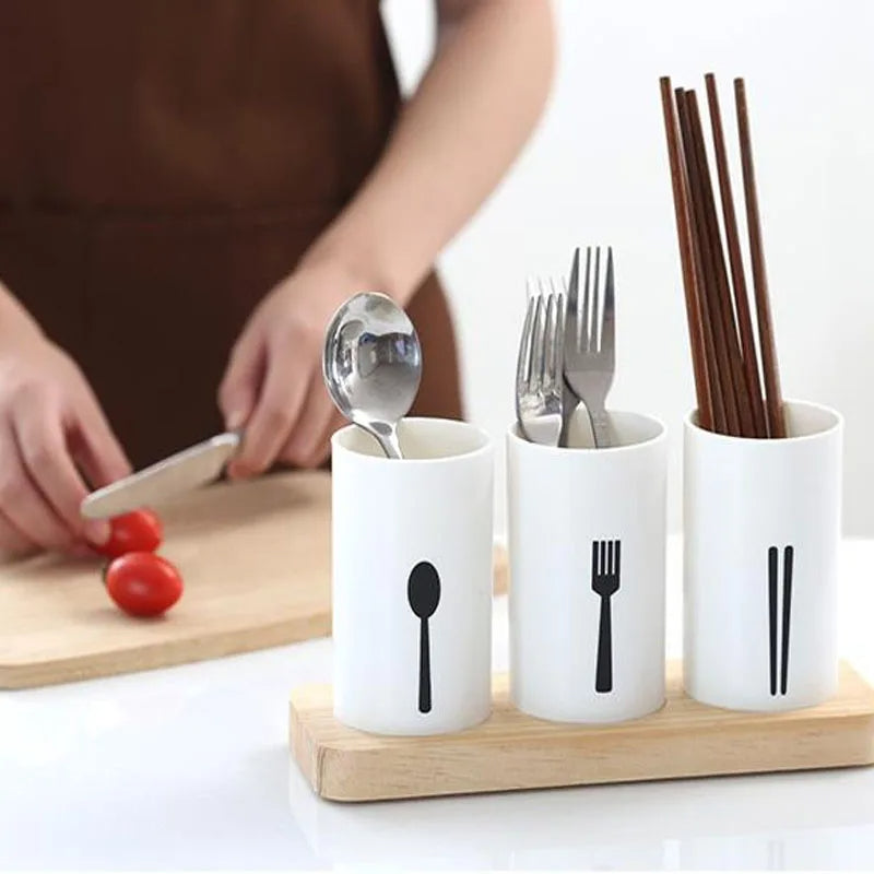 Multifunctional Spoon Fork Chopsticks Drain Tube Tableware Storage Rack Tableware Rack Kitchen Storage Rack